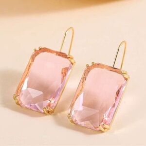Elegant Pink Crystal Fashion Earrings
